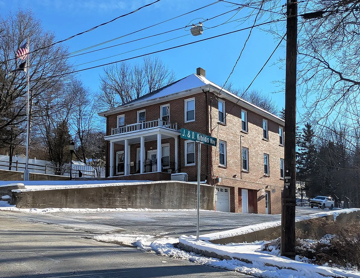 Brick municipal building in Ogdensburg, New Jersey
